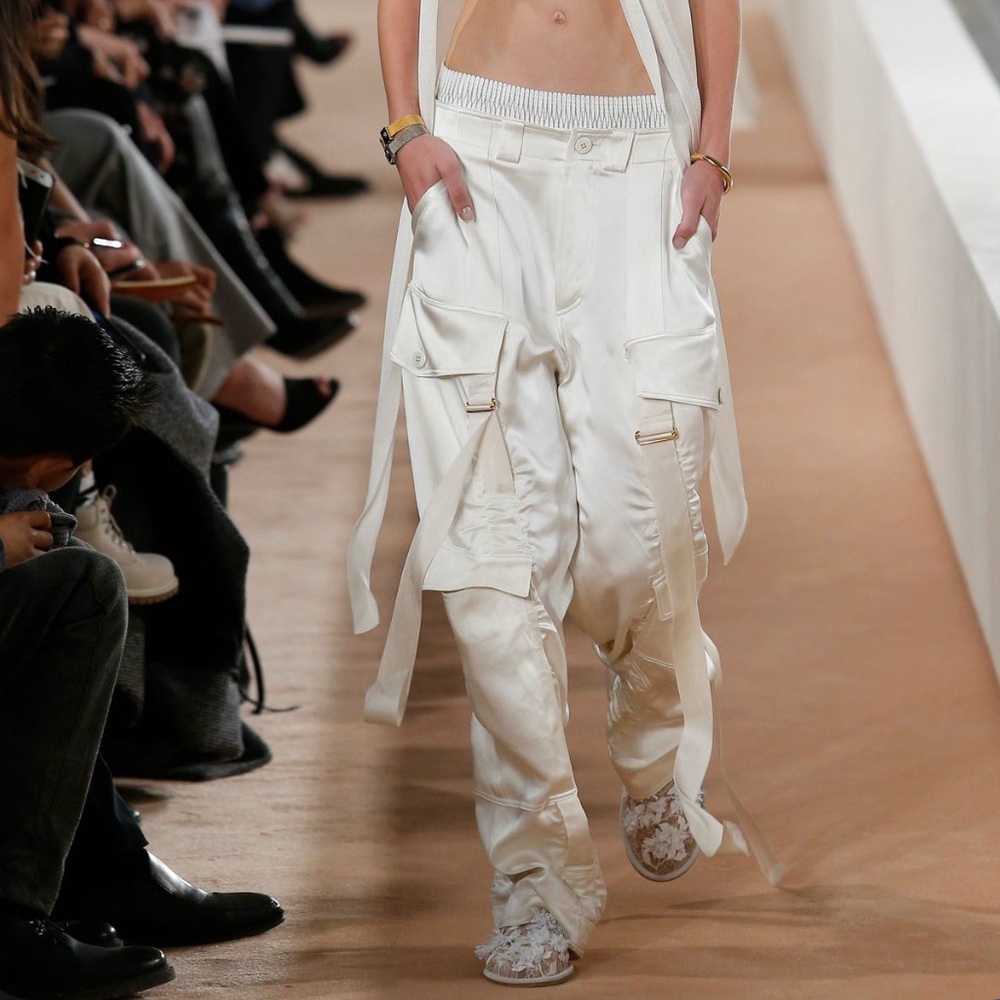 BALENCIAGA Spring / Summer 2016 Silk Blend Cargo Pants